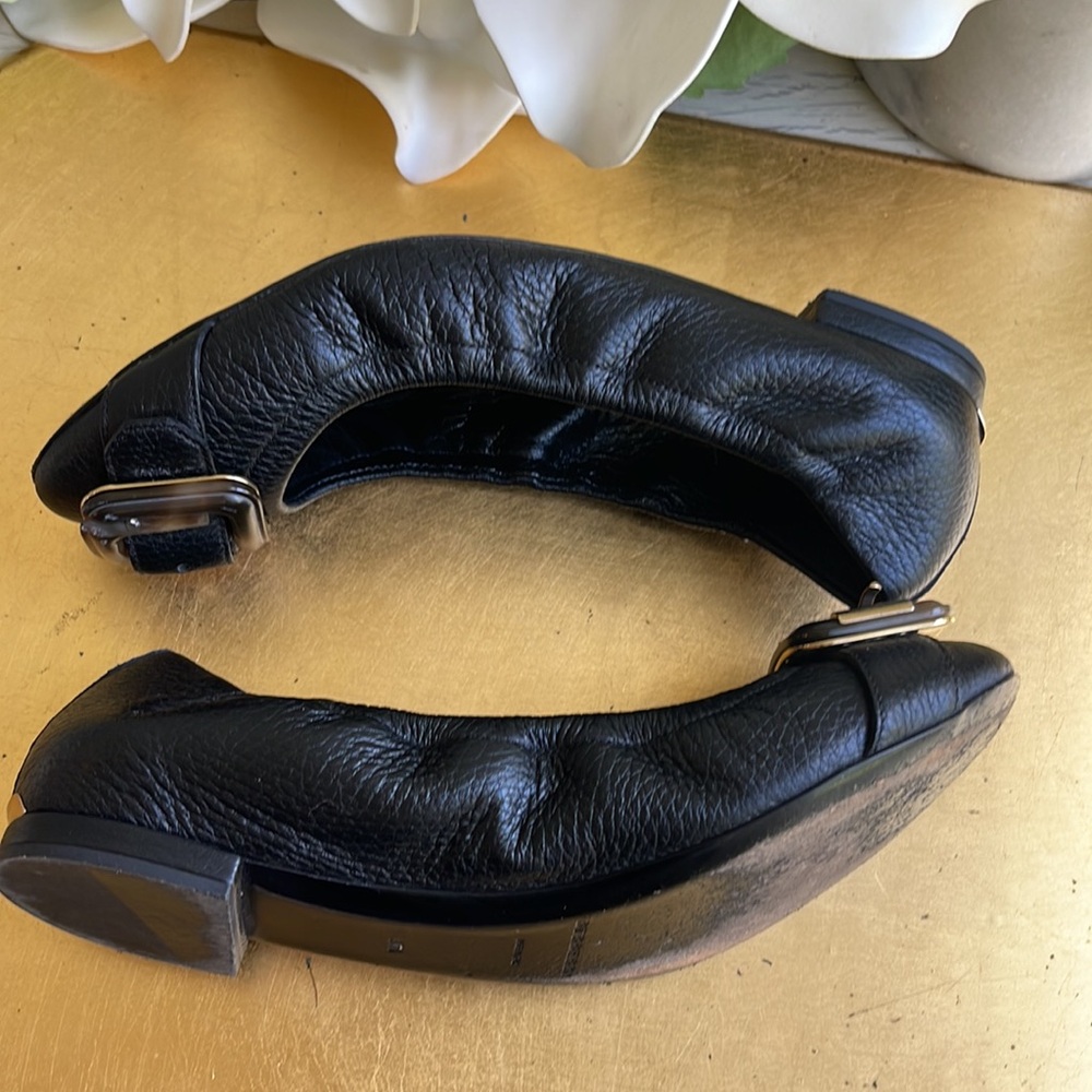 Burberry Black Leather Ballet Flats - Picture 6 of 14